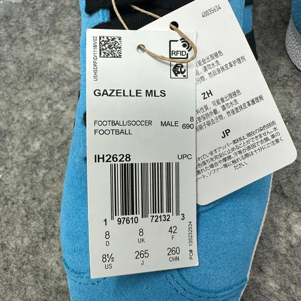 Sporting Kansas City X Adidas Gazelle Shoes Mens Sz 8.5 Blue IH2628 MLS Archive